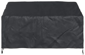 vidaXL Κάλυμμα Παγκάκι Κήπου Μαύρο 165 x 70 x 65 / 94 cm Ύφασμα 210D