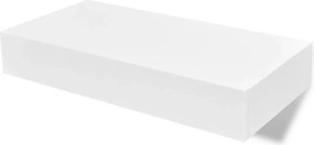 vidaXL Ράφια Τοίχου με Συρτάρια 2 τεμ. Λευκά 48 εκ.