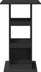 vidaXL Τραπέζι Μπαρ με Ράφια Μαύρο 60x60x102 εκ. Επεξεργ. Ξύλο