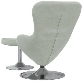 vidaXL Κάθισμα-αυγό 2 pcs Ανοιχτό γκρι 63 x 73 x 90 εκ Βελούδο