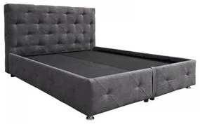 ΚΡΕΒΑΤΙ ΜΕ ΠΑΤΩΜΑ Fylliana Libert ΓΚΡΙ ΧΡΩΜΑ 220x170x110εκ 880-123-017
