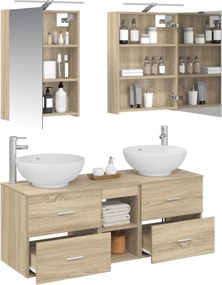 vidaXL Σετ Επίπλων Μπάνιου 5 pcs Sonoma Δρυς