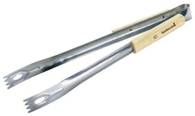 Λαβίδα 223.0207.055 40cm Silver-Natural Barbecook Steel,Wood