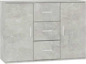 vidaXL Ντουλάπι Γκρι Σκυροδέματος 91x29,5x65 εκ. Επεξεργασμένο Ξύλο