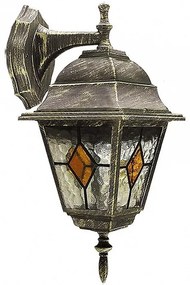Rabalux Φωτιστικό Επιτοίχιο Μπρονζέ Monaco Φ20xΠ19.5xY37cm Με Βιτρώ Down Ρουστίκ 8181
