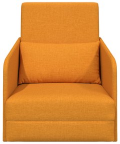 vidaXL Καναπές Κρεβάτι 2 σε 1 Σκούρο Κίτρινο 65x80x83 εκατοστά ύφασμα