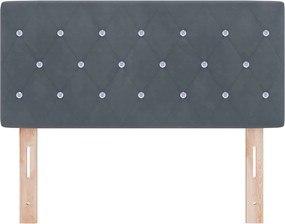 vidaXL Κεφαλάρι Σκούρο Γκρι 90 cm Βελούδο