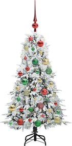 vidaXL Τεχνητό Χριστουγεννιάτικο Δέντρο με Άξονα με βάση Λευκό 120 cm