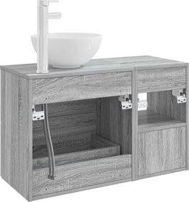 vidaXL Σετ Επίπλων Μπάνιου 2 pcs Γκρι Sonoma Επεξεργασμένο Ξύλο