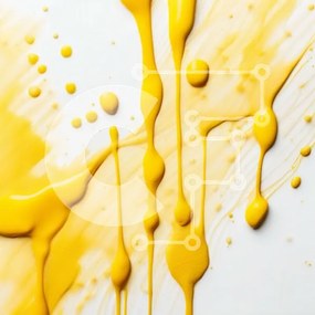 Intra Συλλεκτικό Ξύλινο Παζλ Plywood 4mm - Ζωντανή κίτρινη βαφή σε λευκό φόντο Σε Ξύλινο Κουτί - Διαστάσεις Puzzle: 10x10 cm – 25 κομμάτια