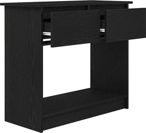 vidaXL Τραπέζι κονσόλας με συρτάρια Μαύρο 85,5x38,5x74,5 cm