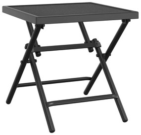 vidaXL Τραπέζι Κήπου Πτυσσόμενο με Πλέγμα Ανθρακί 38x38x38 εκ Ατσάλινο