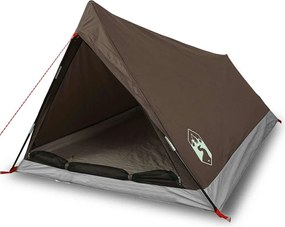 vidaXL Σκηνή Κάμπινγκ 2 Ατόμων Αδιάβροχη Καφέ