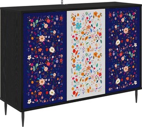 vidaXL Πλαϊνό γραφείο MAINZ Μαύρη Δρυς 102 x 33 x 76 εκ.