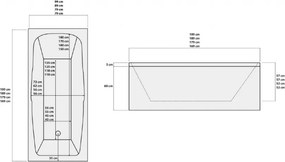 Knossos - Ακρυλική Μπανιέρα 200x100 εκ