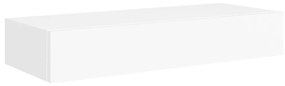 Ράφι Επιτοίχιο με Συρτάρι Λευκό 60 x 23,5 x 10 εκ. από MDF - Λευκό