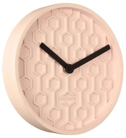 Ρολόι Τοίχου Honeycomb KA5869PI 31x5cm Pink Karlsson Τσιμέντο