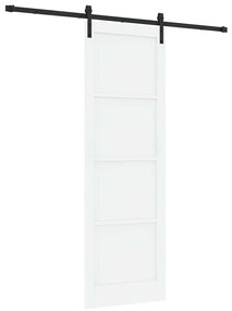 vidaXL Συρόμενη Πόρτα Λευκό και μαύρο 78 x 232 cm