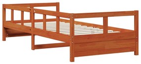 vidaXL Καναπές Κρεβάτι Χωρίς Στρώμα Καφέ 80x200 εκ. Μασίφ Ξύλο Πεύκου