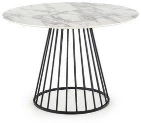 BRODWAY table, color: top - white marble, legs - black DIOMMI V-CH-BRODWAY-ST