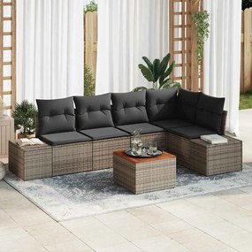 vidaXL Σετ Καναπέ Κήπου 6 pcs Γκρι