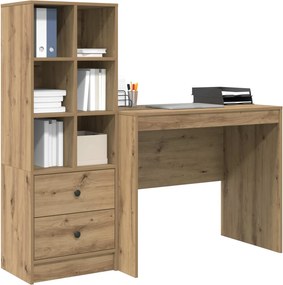 vidaXL Γραφείο Artisan Oak 135,5 x 50 x 127 εκ 2 τμχ.