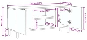 ΈΠΙΠΛΟ ΤΗΛΕΟΡΑΣΗΣ ΜΑΥΡΟ 105 X 33 X 46 ΕΚ. ΕΠΕΞΕΡΓΑΣΜΕΝΟ ΞΥΛΟ 4017648