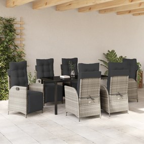 vidaXL Σετ 7 Τεμαχίων Έπιπλα Κήπου Ανοιχτό Γκρι