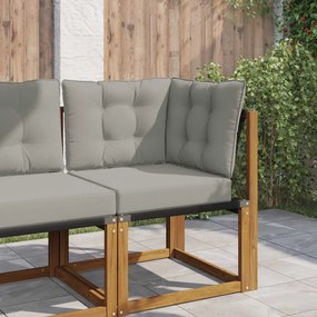 vidaXL Μαξιλάρι Καναπέ Εξωτερικού Χώρου 3 pcs Γκρι Πολυεστέρας