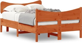 vidaXL Σκελετός Κρεβ. Χωρίς Στρώμα Καφέ Κεριού 120x200 εκ Μασίφ Πεύκο