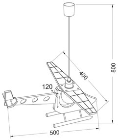 Παιδικό φωτιστικό οροφής   ΆΕΡΟΠΛΑΝΑΚΙ    Bambini Luminaires  MD20061 Multi  ACA