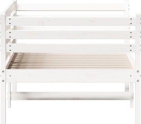 vidaXL Καναπές Κρεβάτι Χωρίς Στρώμα Λευκό 90x200 εκ. Μασίφ Ξύλο Πεύκου