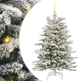 vidaXL Τεχνητό Χριστουγεννιάτικο Δέντρο με Άξονα Λευκό 120 cm