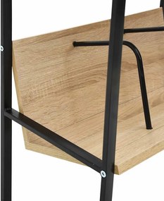 vidaXL Βιβλιοθήκη 2 Επιπέδων Μαύρο/Δρυς 52x28x59εκ. Επεξεργασμένο Ξύλο