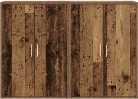 vidaXL Πλαϊνό γραφείο 2 pcs Παλιό ξύλο 60 x 31 x 84 εκ.