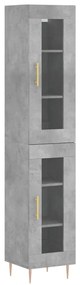 Ντουλάπι Γκρι Σκυροδέματος 34,5x34x180 εκ. Επεξεργασμένο Ξύλο - Γκρι