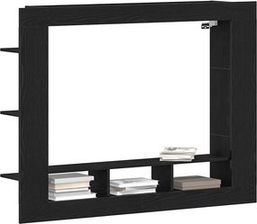 vidaXL Ντουλάπι TV Μαύρη δρυς 152 x 22 x 113 εκ. Επεξεργασμένο ξύλο