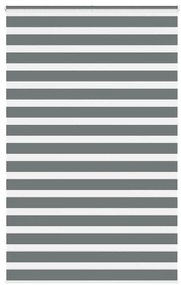 vidaXL Ζέβρα τυφλή Σκούρο Γκρι Πλάτος υφάσματος 135,9 εκ. Πολυεστέρας