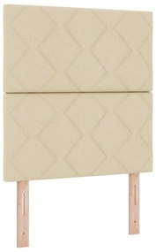 vidaXL Κρεβάτι Box Spring με Στρώμα Κρεμ 80x200 εκ