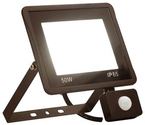 vidaXL Προβολέας LED με Αισθητήρα Θερμό Λευκό 50 W