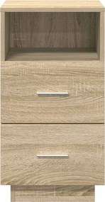 vidaXL Κομοδίνο με 2 συρτάρια Sonoma Δρυς 36x36x68 εκ.