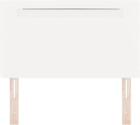 vidaXL LED κεφαλάρι Λευκό 100 cm Τεχνητό Δέρμα