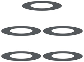 vidaXL Flat Tree Ring 5 τεμάχια ανθρακί Ø40/70 εκ. από ατσάλι