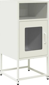 vidaXL Κομοδίνο λευκό 36x39x78 cm από χάλυβα ψυχρής έλασης