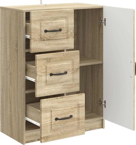 vidaXL Πλαϊνό γραφείο με συρτάρι Sonoma Δρυς 66 x 34,5 x 87 εκ.