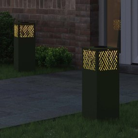 vidaXL Ηλιακό LED Φως Δρόμου 2 pcs Θερμό λευκό 18 x 18 x 50 εκ.