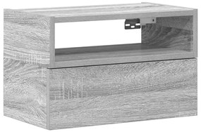 Κομοδίνα Επιτοίχια Γκρι Sonoma 45x26x28,5 εκ. - Γκρι