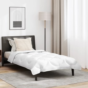 vidaXL Πάπλωμα με μαξιλάρι 2 pcs Λευκό 140 x 200 cm Μικροΐνες