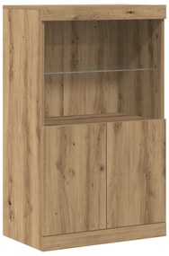 vidaXL Σαλονάκι με Φωτιστικά LED Ξύλο Artisan 60x37x100 εκ.