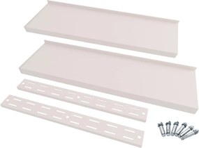 vidaXL Ράφια Τοίχου 2 Επιπέδων 2 τεμ. 240 x 30 εκ. Ανοξείδωτο Ατσάλι